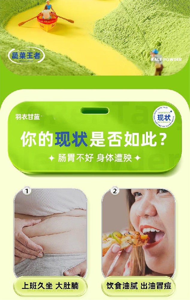 羽衣甘蓝粉青汁即食冲饮果蔬膳食代餐粉